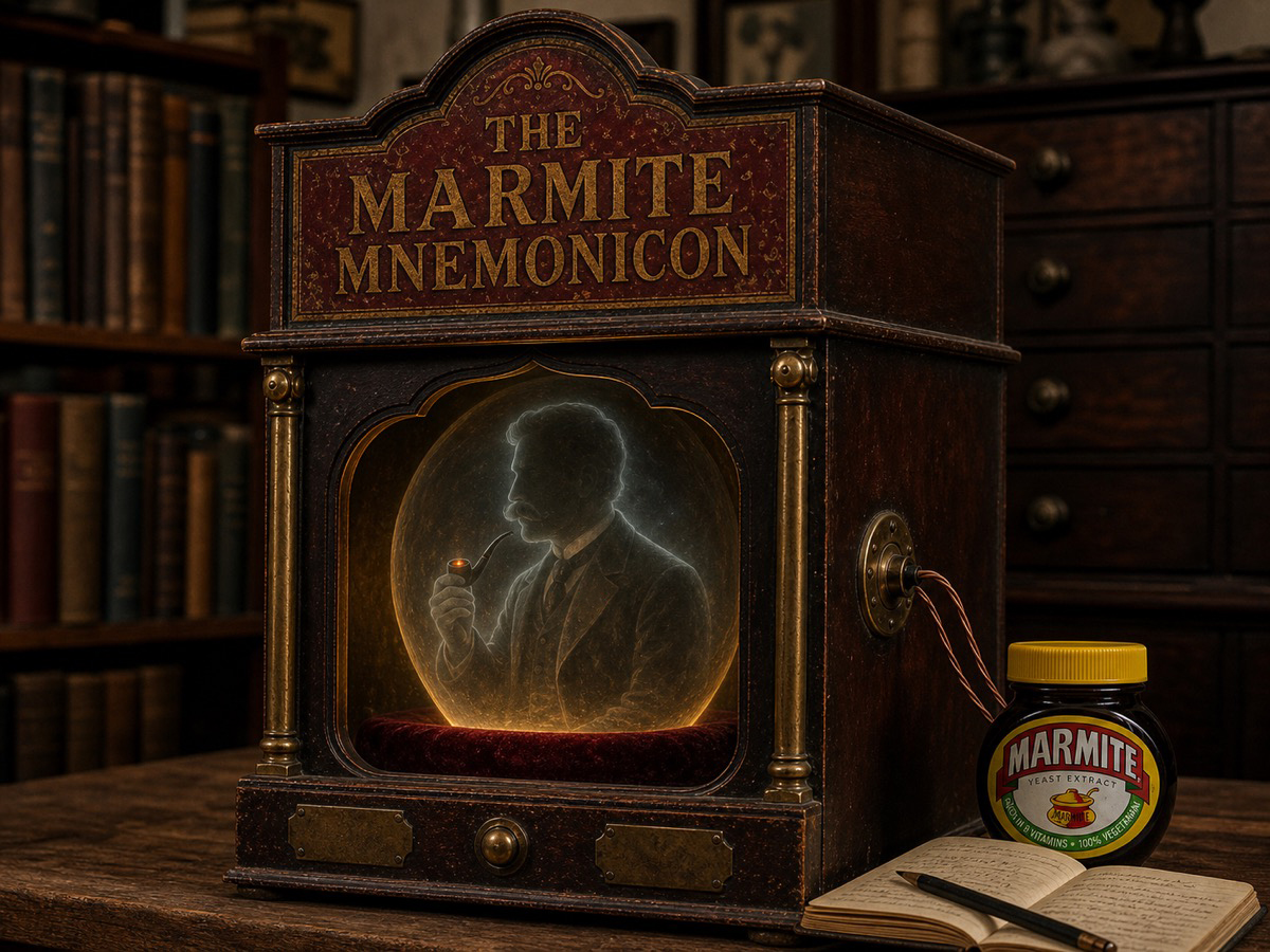 Sir Arthur Conan Doyle on Marmite for St George's Day, and Mr Sherlock Holmes investigates an unlabelled jar that arrived by the second post