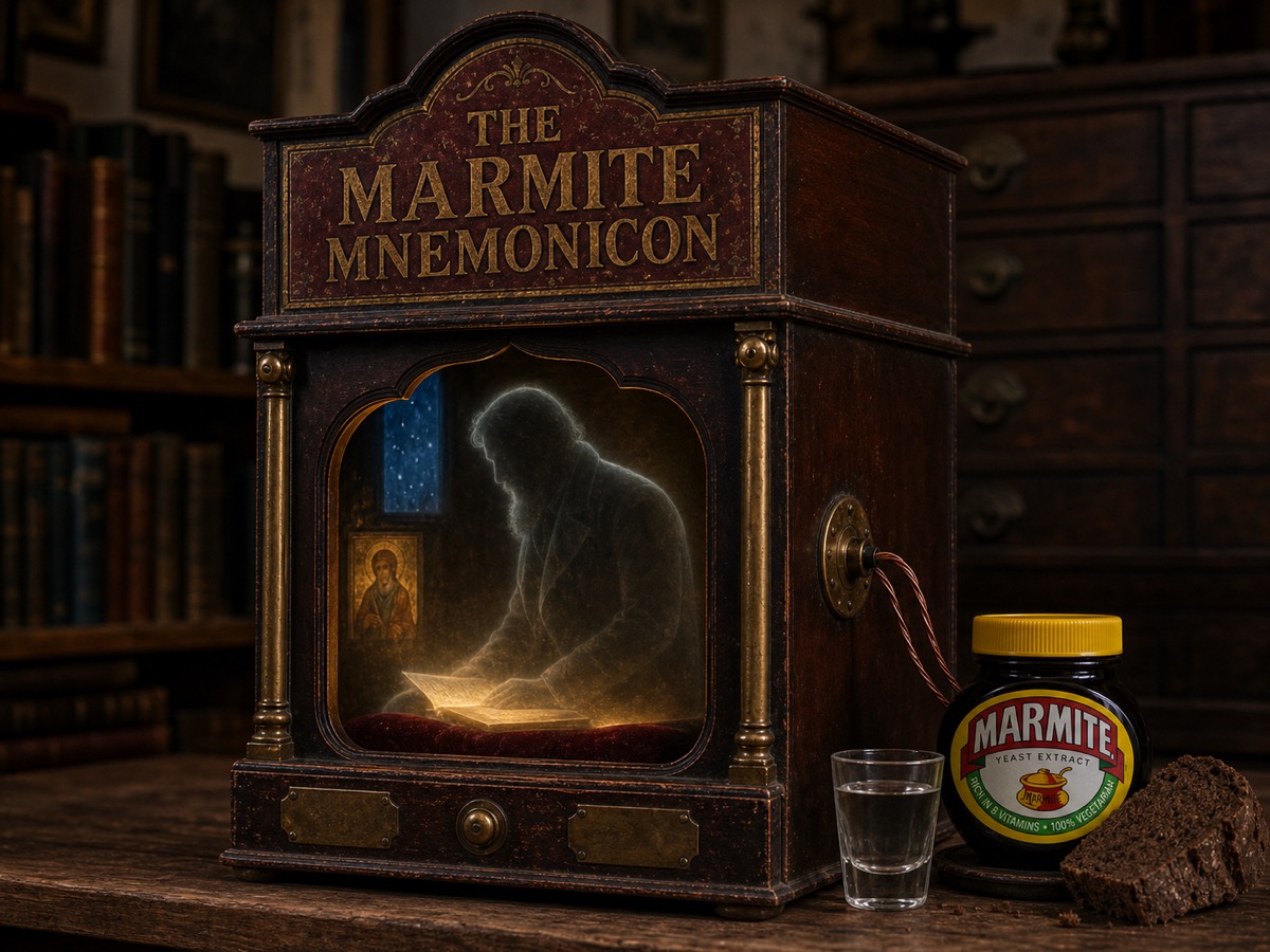 Fyodor Dostoyevsky on Marmite as a moral substance, and a jar set between Ivan and Alyosha Karamazov at the tavern