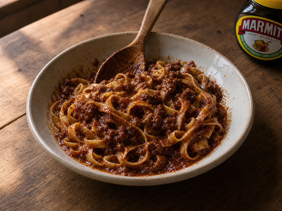 The Marmite Bolognese that broke TikTok, written down properly